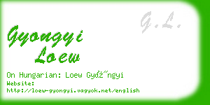 gyongyi loew business card